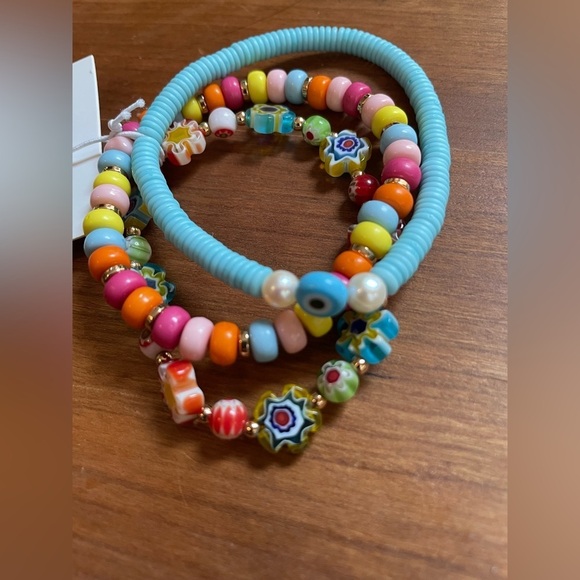 New Ettika Sunny Days Pearl and Bead Bracelet Set of 3 - Picture 1 of 2